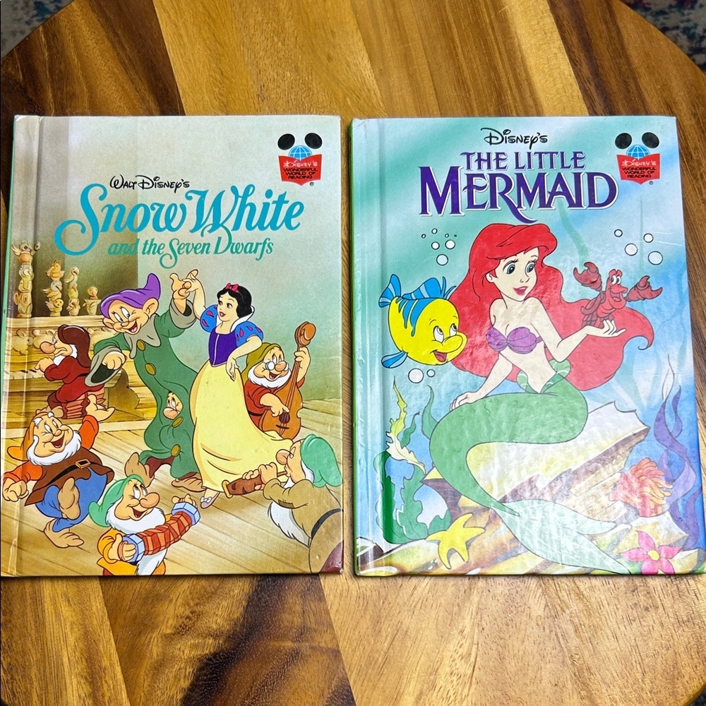 Disney Snow White and‎ Little Mermaid Set of 2 Hardcover Books